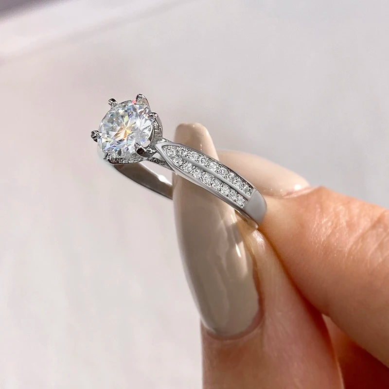 Anel Diamante Moissanite Solitário