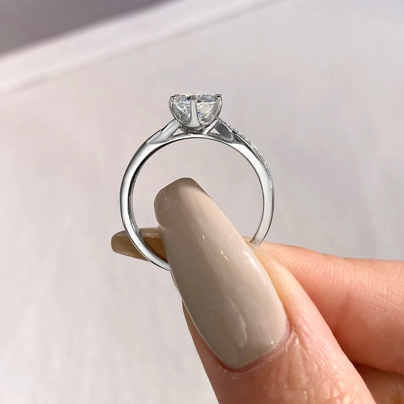 Anel Diamante Moissanite Solitário