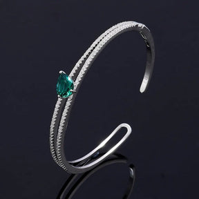 Bracelete Glamour com Esmeralda