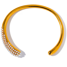 Bracelete Dourado de Pérolas