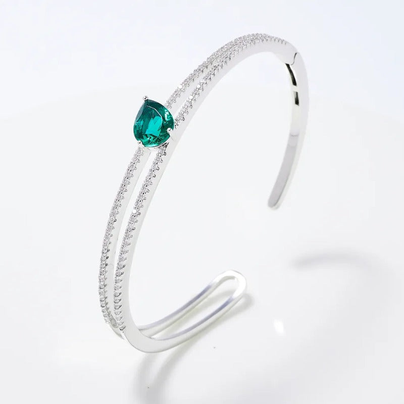 Bracelete Glamour com Esmeralda